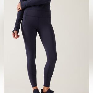 Athleta Rainier High Rise Leggings Dark Blue